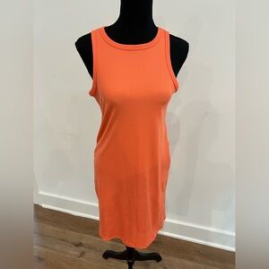 Coral bodycon dress size small worn once new condition